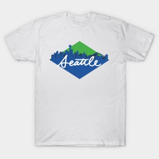 Seattle Cursive Skyline T-Shirt